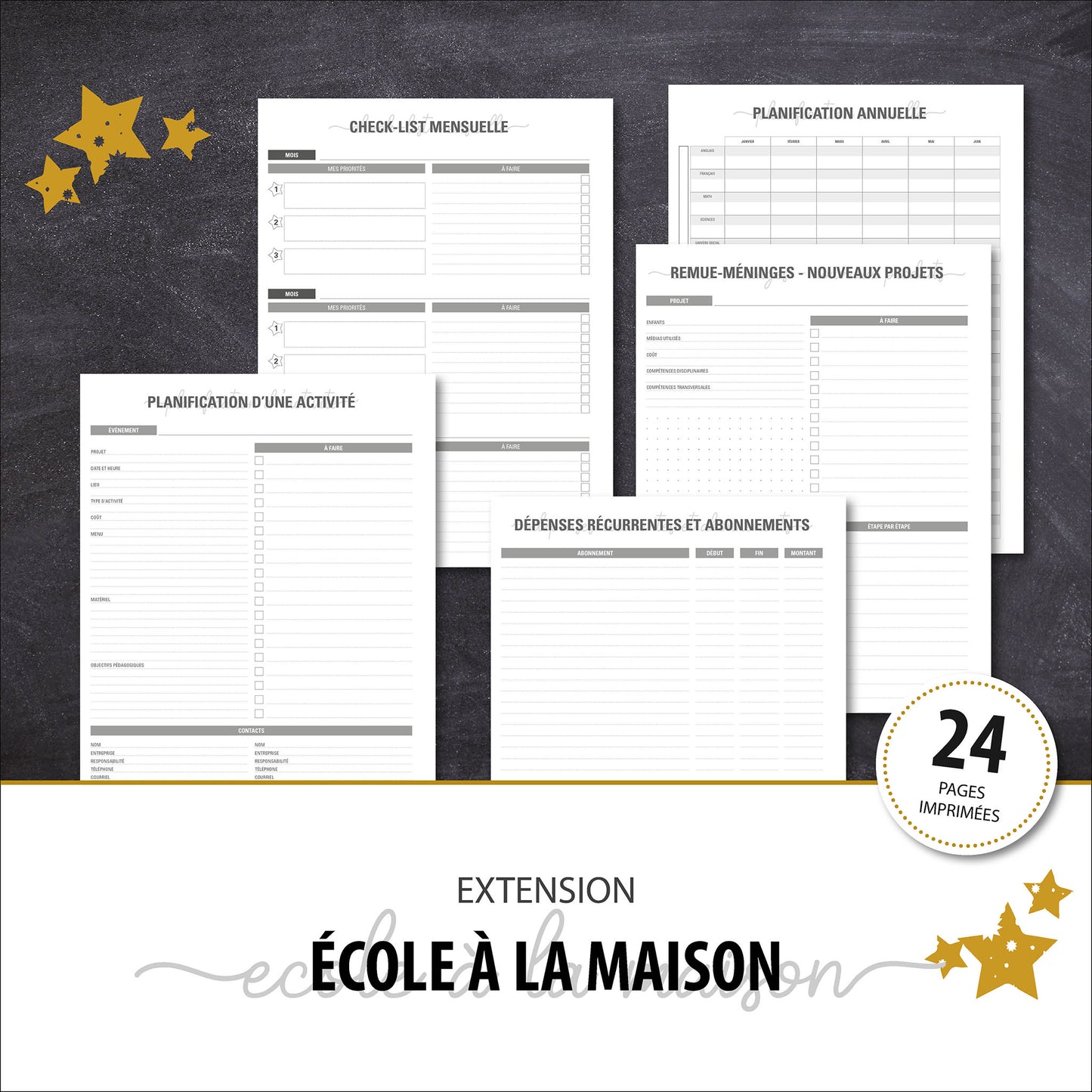 Extension ÉCOLE À LA MAISON