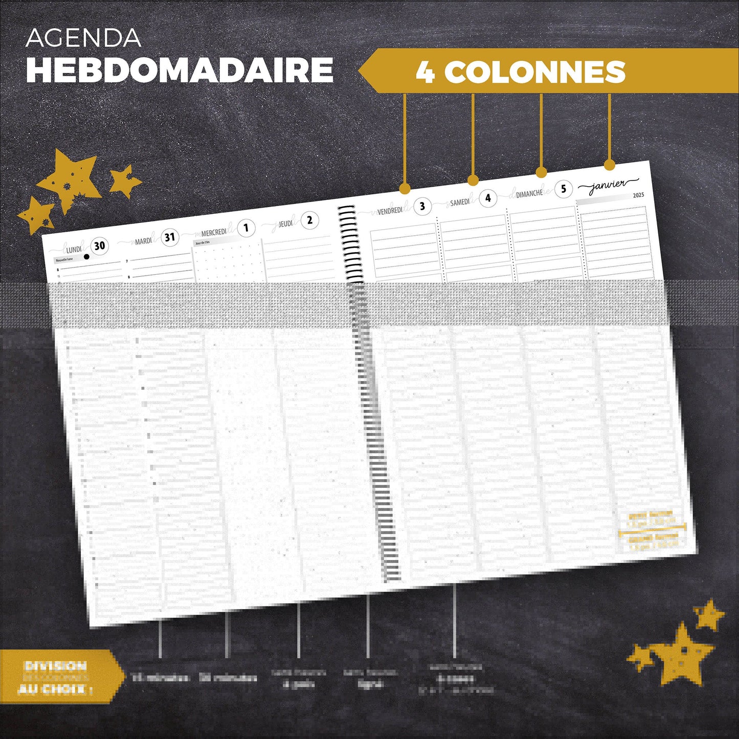 AGENDA | Marie - Luce Doré (Une fille, une maison) - Papeterie d'Or et d'Étoiles