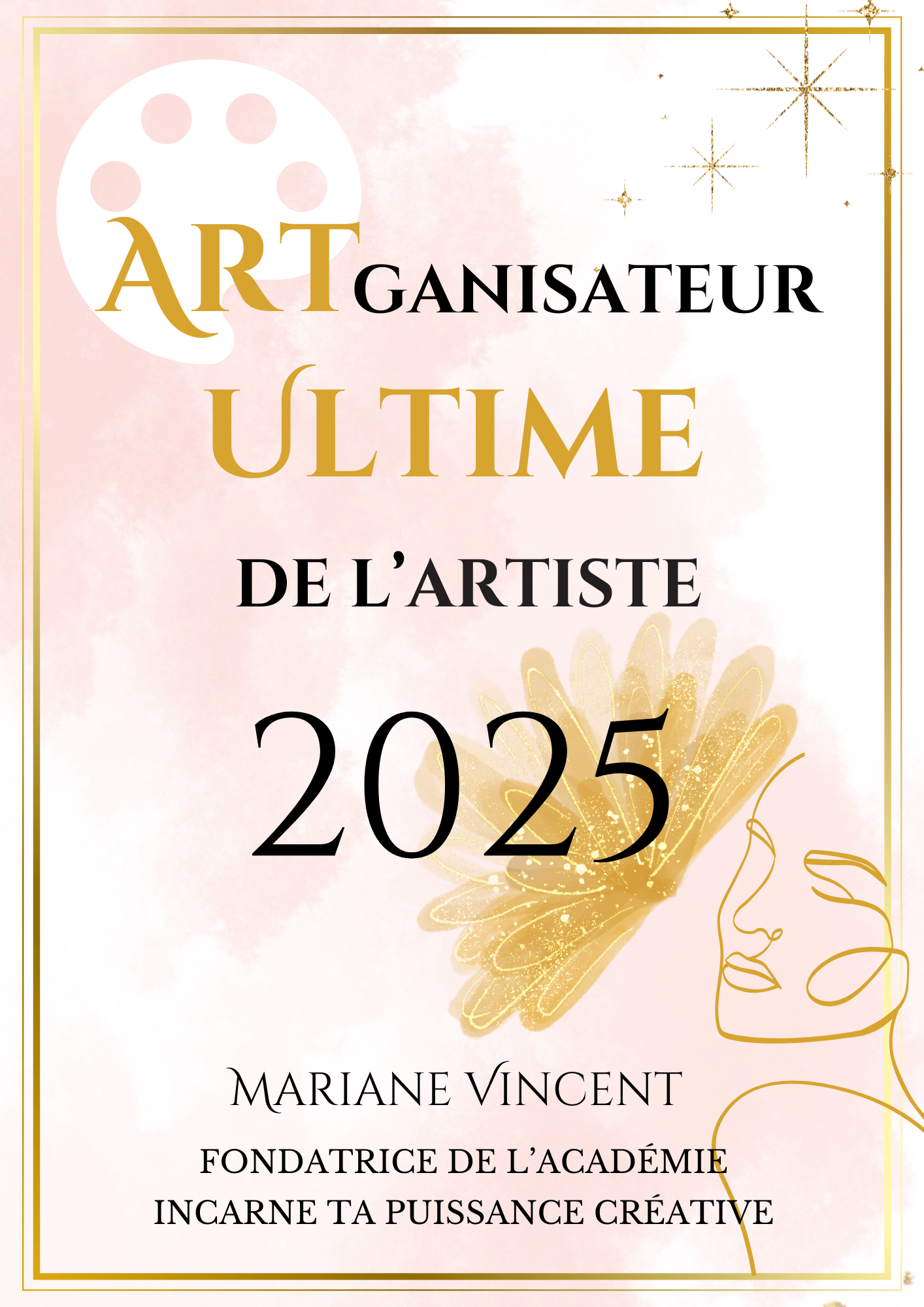 ARTganisateur ultime de l'artiste - Papeterie d'Or et d'Étoiles