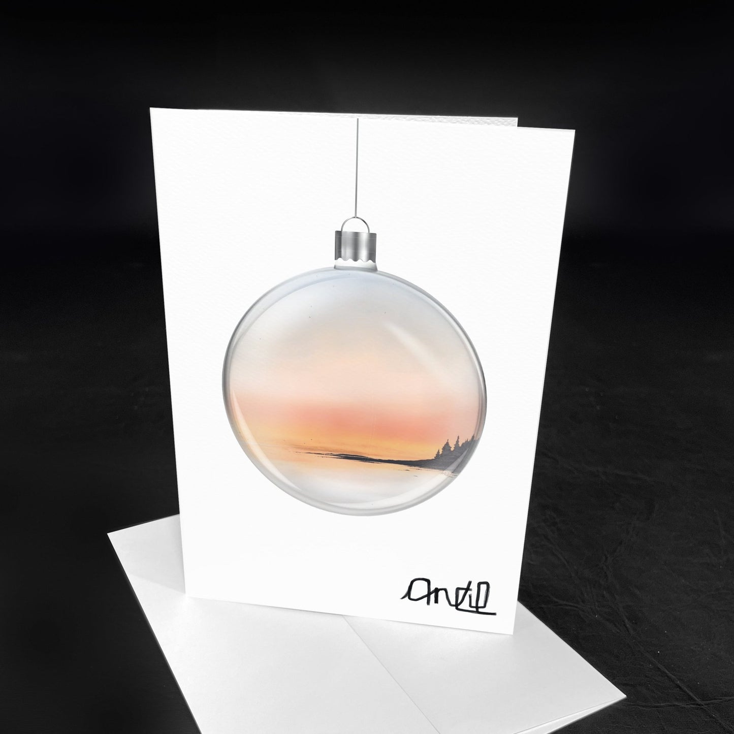 CARTE DE NOËL | Anctil Artiste (Apéro feutré) - Papeterie d'Or et d'Étoiles