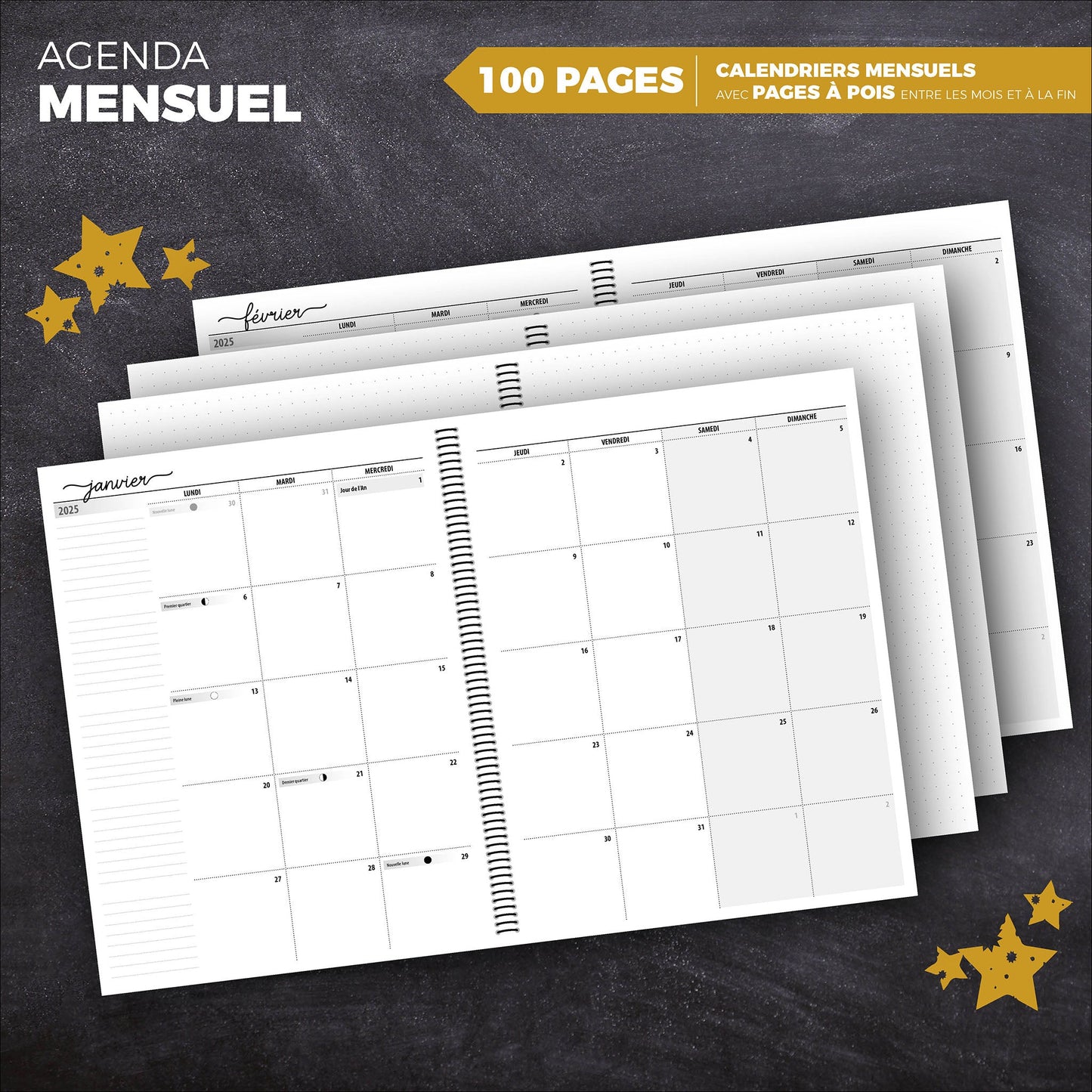 AGENDA | Grimoire - Papeterie d'Or et d'Étoiles