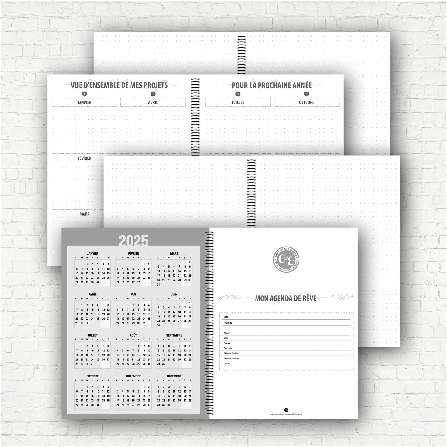 AGENDA | Grimoire - Papeterie d'Or et d'Étoiles