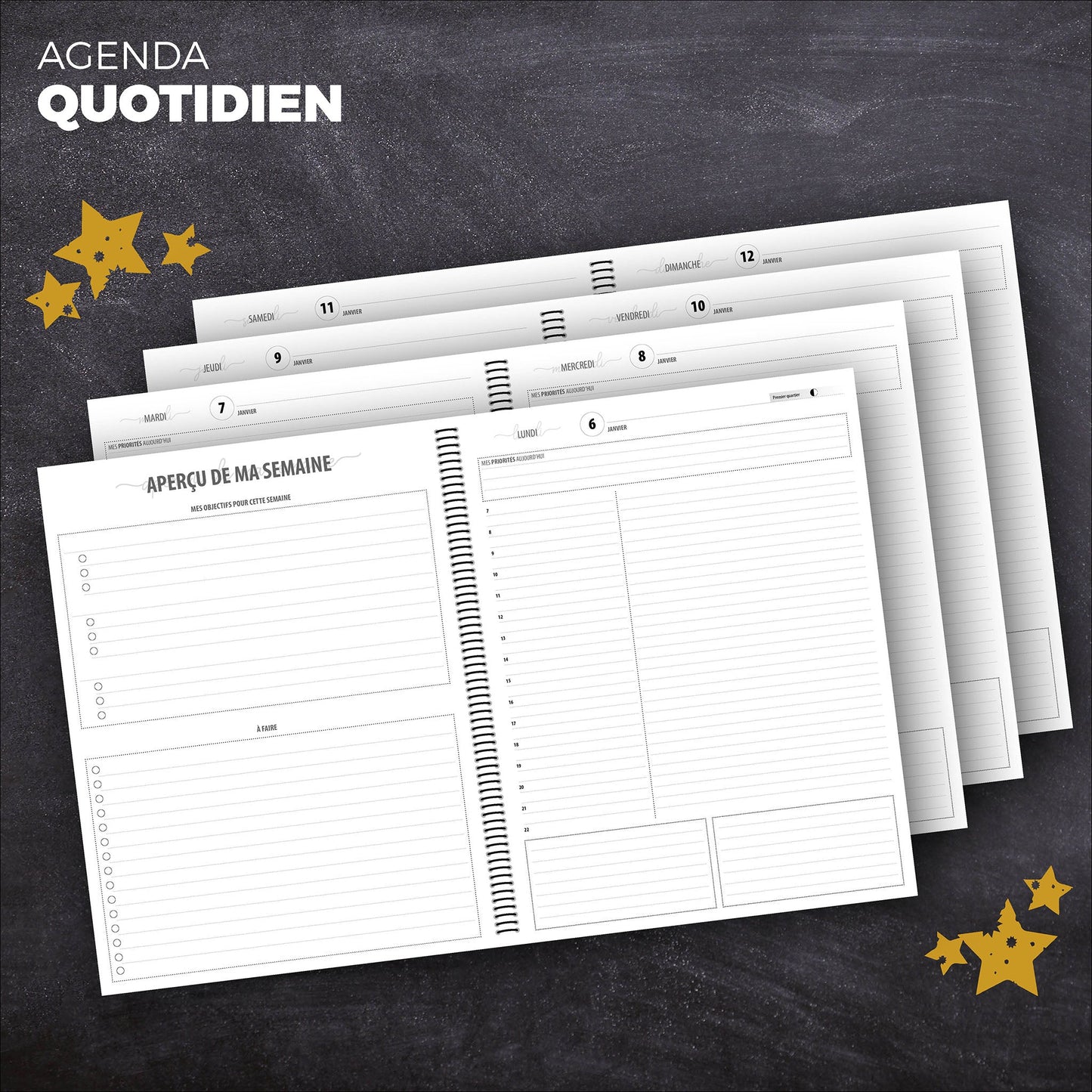 AGENDA | Squelette - Papeterie d'Or et d'Étoiles