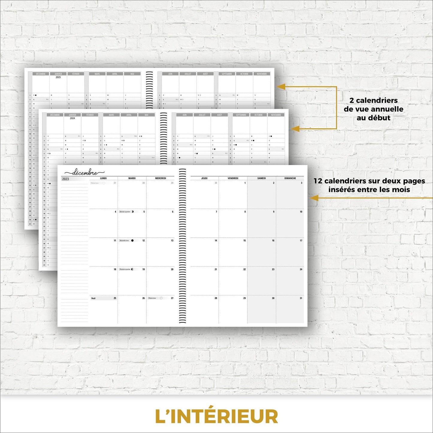 Agenda SUR MESURE | Marie-Pierre Chabot - Papeterie d'Or et d'Étoiles