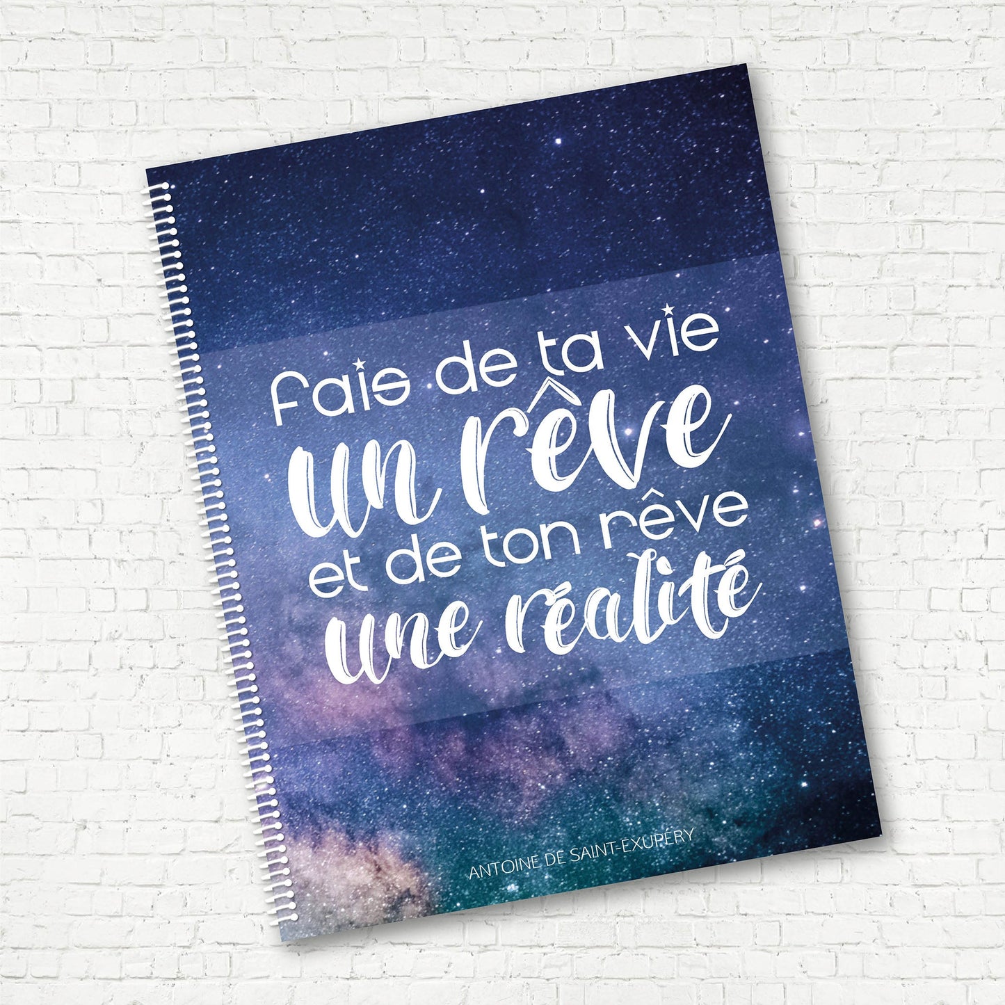 CAHIER DE NOTES | Fais de ta vie un rêve - Papeterie d'Or et d'Étoiles