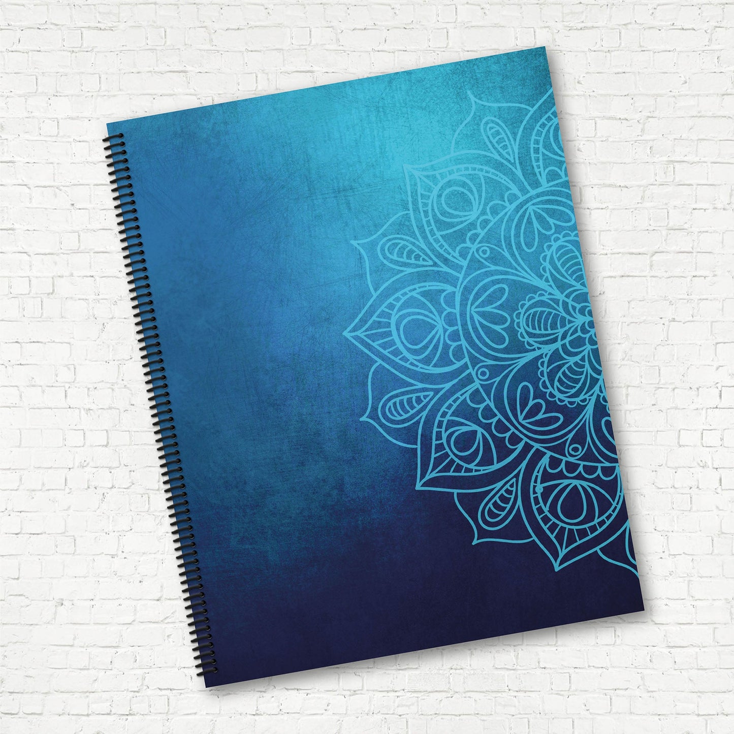 CAHIER DE NOTES | Mandala Bleu - Papeterie d'Or et d'Étoiles