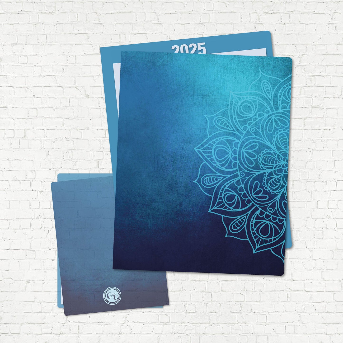 COUVERTURE | Mandala Bleu - Papeterie d'Or et d'Étoiles