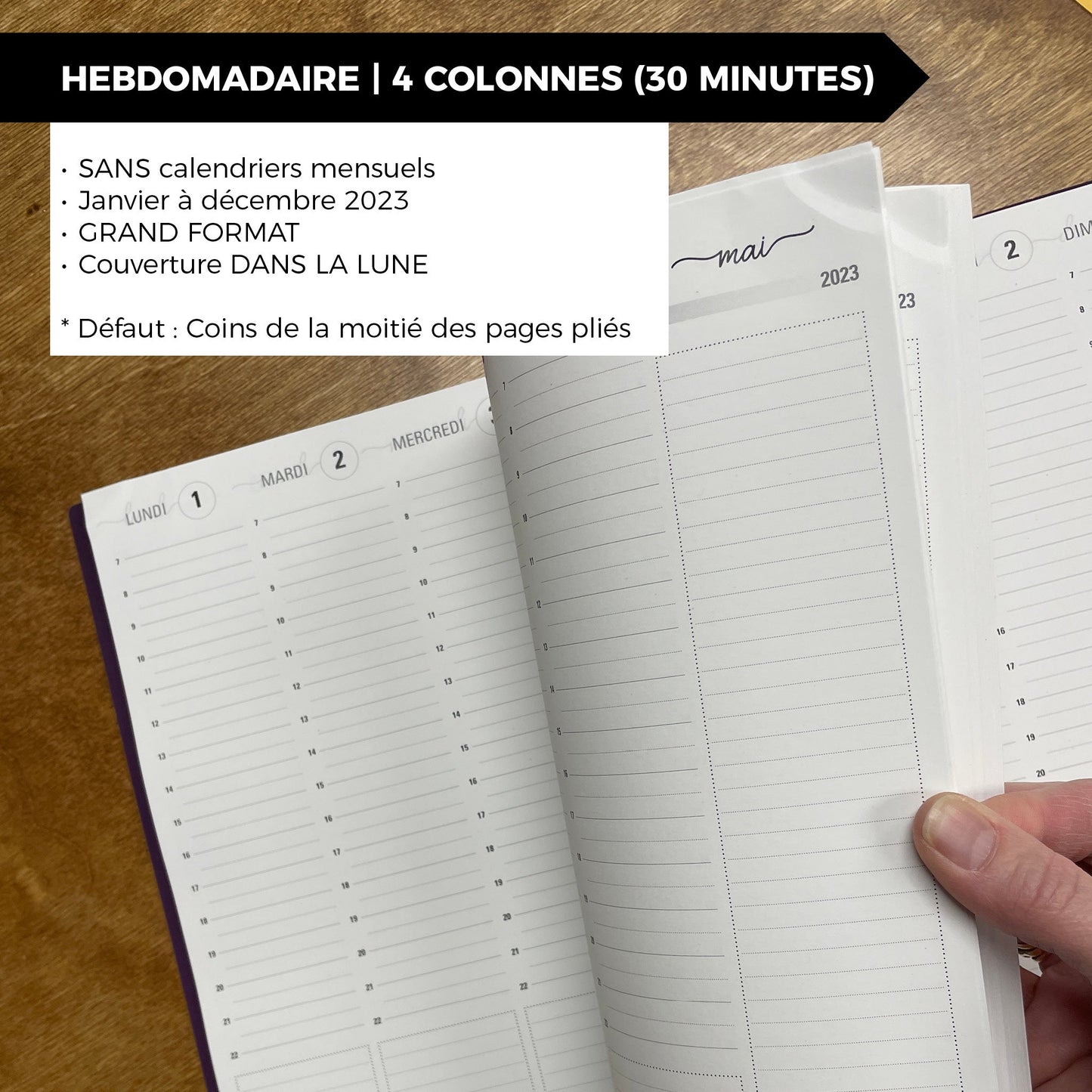 RÉCUP | HEBDO 4 COLONNES (30 minutes) - Papeterie d'Or et d'Étoiles
