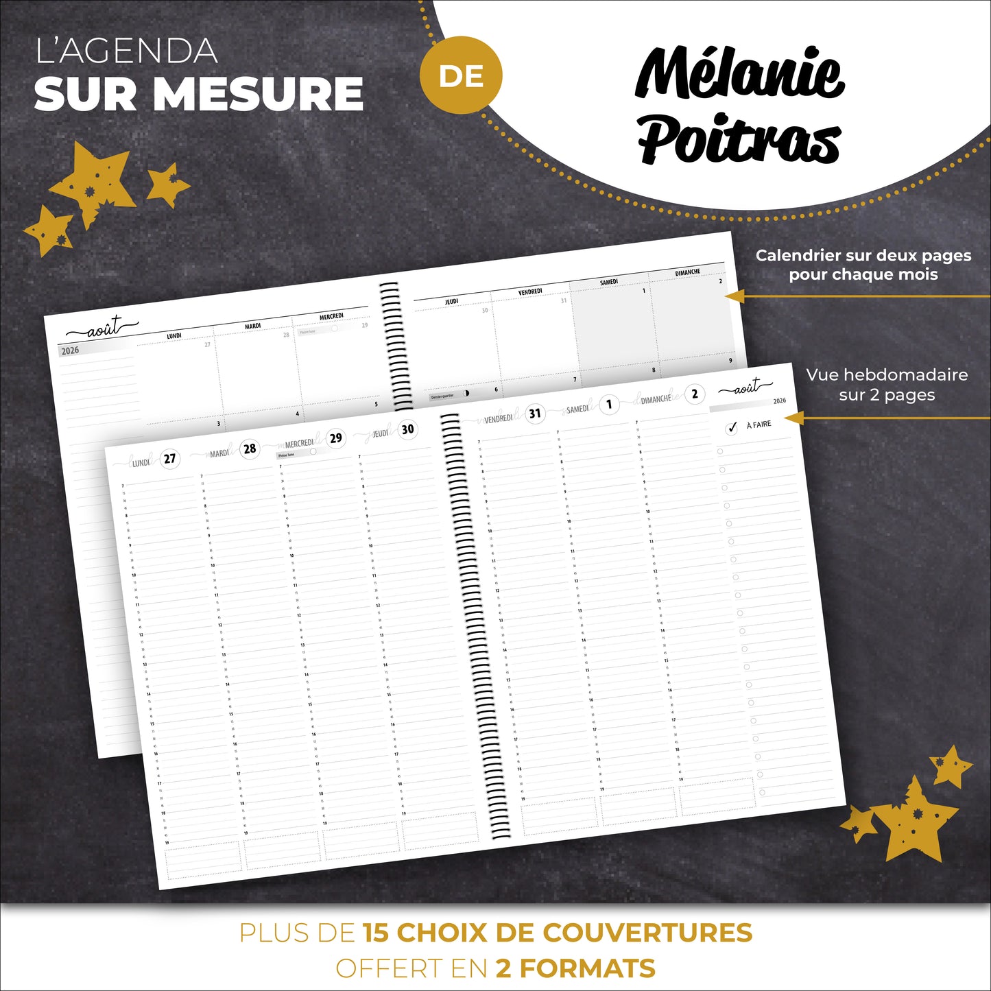 Agenda SUR MESURE | Mélanie Poitras