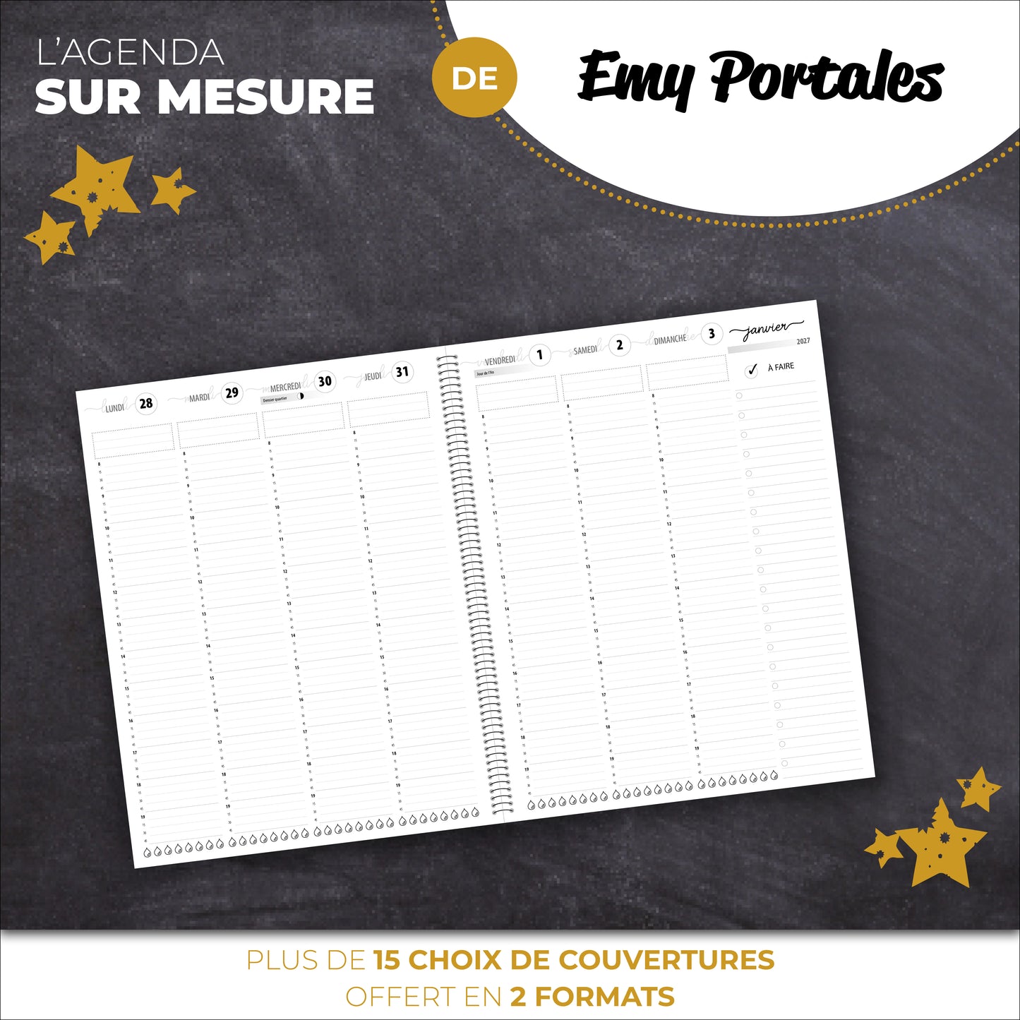 Agenda SUR MESURE | Emy Portales