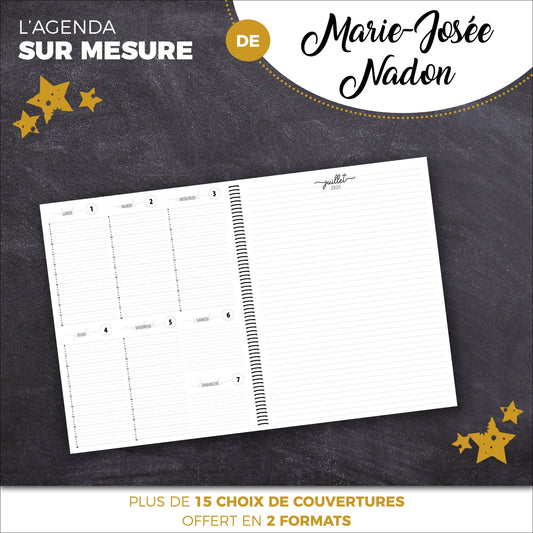 Agenda SUR MESURE | Marie - Josée Nadon - Papeterie d'Or et d'Étoiles