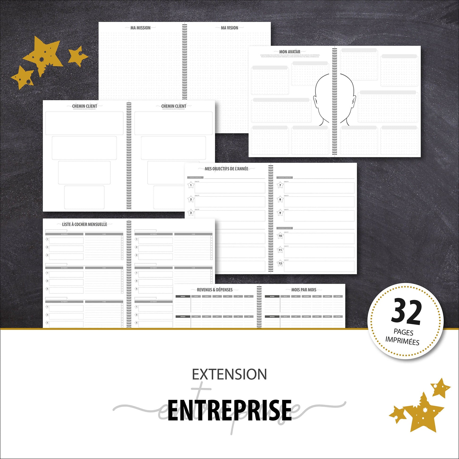 Extension ENTREPRISE - Papeterie d'Or et d'Étoiles