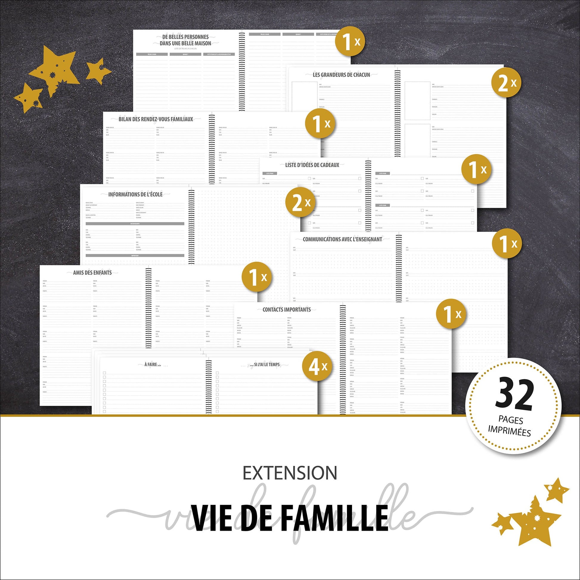 Extension VIE DE FAMILLE - Papeterie d'Or et d'Étoiles