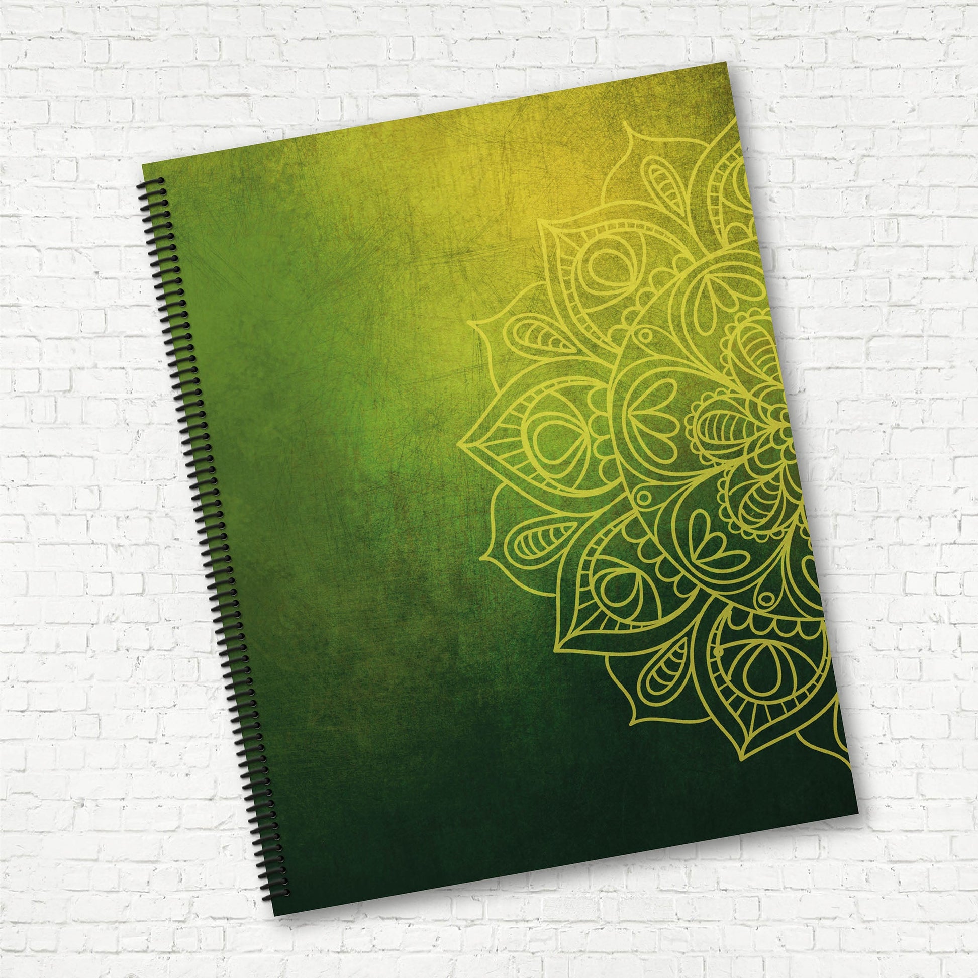 CAHIER DE NOTES | Mandala Vert - Papeterie d'Or et d'Étoiles